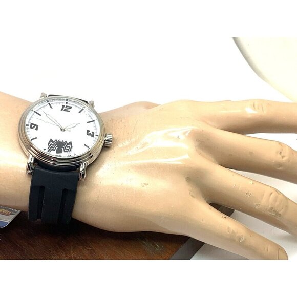 Marvel Men's Watch Spider-Man Avengers WMA000309 Quartz Black Rubber Band 43mm - Picture 4 of 14